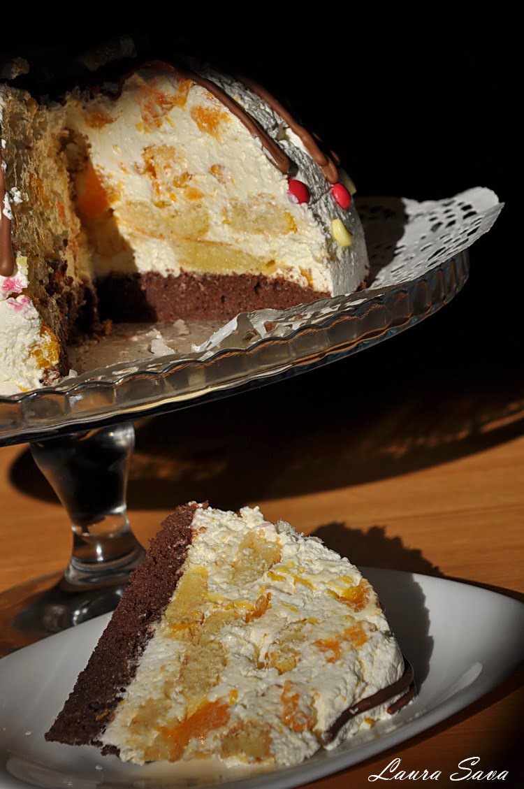 Tort cu crema de branza si mandarine
