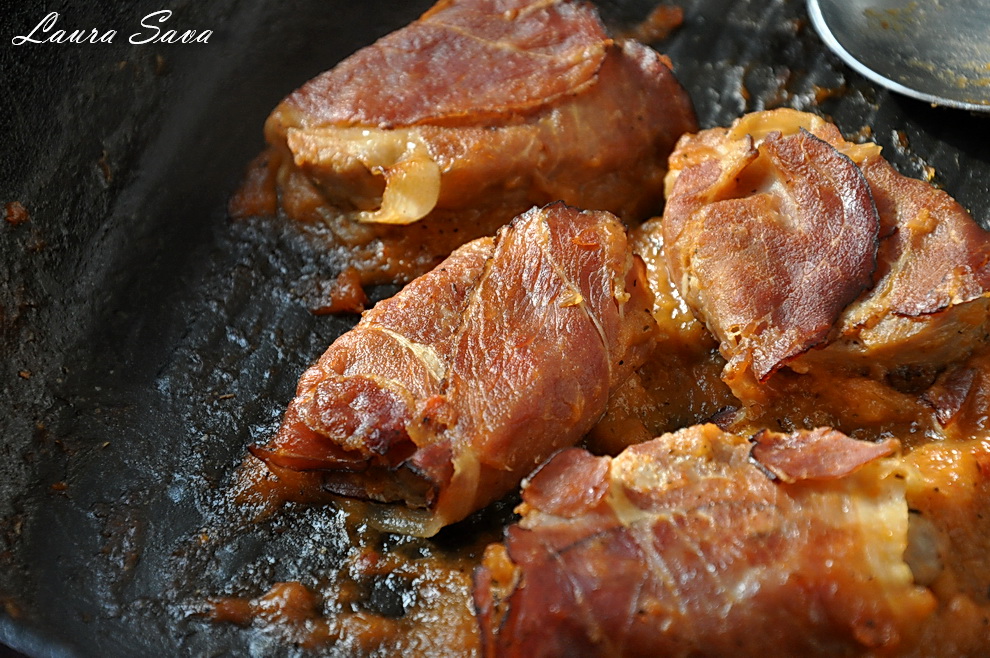 muschiulet porc in bacon 